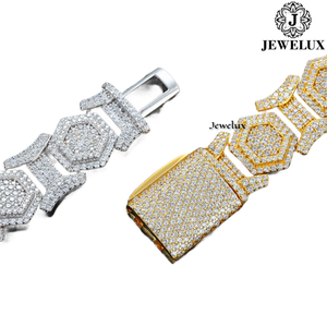 Luxury Moissanite Tennis <b>Bracelet</b> Real Diamond Look 18K Gold Plated Adjustable Chain <b>Bracelet</b> for Daily Wear at Best Price - Product Image 5