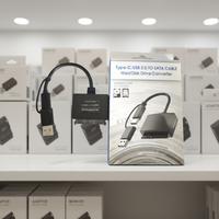 Câble convertisseur de disque dur SATA vers USB 3.0/Type-C, adaptateur 2-en-1, haute vitesse 5 Gbps, pour SSD/HDD SATA 2,5 pouces, Plug & Play