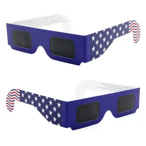 On AAS Approved Vendor List 2024 ISO Certified Solar Eclipse Glasses Customized Design Solar Eclipse Viewing Paper Glasses
