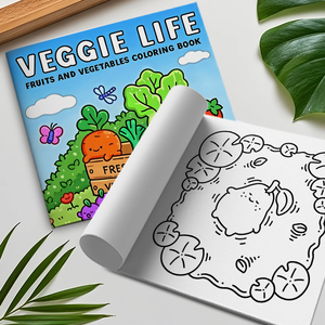 Livre de <span class=keywords><strong>coloriage</strong></span> anti-stress Motifs de <span class=keywords><strong>fruits</strong></span> et légumes 24 pages Reliure parfaite Couverture souple Papier d'art de qualité supérieure - Product Image 1