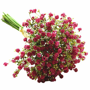Pegamento de plástico blanco con tacto Real para Decoración de mesa, <span class=keywords><strong>flores</strong></span> de Gypsophila, aliento Artificial para bebé, jarrón para el hogar - Product Image 4