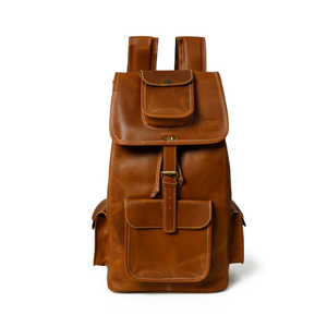 Sac à dos pour femme en cuir véritable 100% de qualité supérieure, imperméable, léger, style professionnel, idéal pour le travail, les voyages et le quotidien - Product Image 1