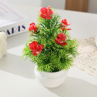 Petite marguerite en plastique écologique en pot pour la décoration de pièce, les séances photo et les centres de table de remise de diplôme