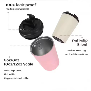<b>Hot</b> Selling 12oz Portable Insulated Double Tumbler 8oz Coffee Mug Leakproof Lid for <b>Hot</b> Cold Beverages - Product Image 3