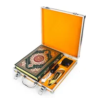 2022NEW אלומיניום תיבת High-end יוקרה זהב קוראן אל נגני מוצר עבור מיני ספרי קוראן אסלאמי מתנת סט coran עט קוראן