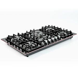 <span class=keywords><strong>Piano</strong></span> <span class=keywords><strong>Cottura</strong></span> a Gas a 5 Fuochi <span class=keywords><strong>con</strong></span> Design Integrato, Superficie in Vetro per Hotel - Product Image 4