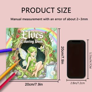 Libro <span class=keywords><strong>da</strong></span> <span class=keywords><strong>Colorare</strong></span> per Adulti con Elfi e Fate, Design Unico, Libri <span class=keywords><strong>da</strong></span> <span class=keywords><strong>Colorare</strong></span> per Bambini per Alleviare lo Stress e Rilassarsi, per Studenti, in Confezione Convenienza - Product Image 6