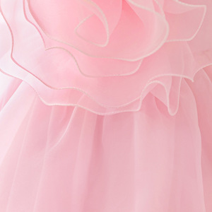 Robe de <span class=keywords><strong>princesse</strong></span> pour filles, nouvelle collection, <span class=keywords><strong>Europe</strong></span>, États-Unis, pour bébés, ceinture de condoléances, fleur tridimensionnelle, sans manches, coupe trapèze - Product Image 5