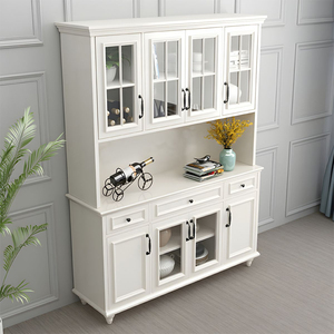 Pháp phong cách cổ điển nhà bếp phòng ăn giao diện điều khiển bảng đứng tự chọn tủ Tủ mộc mạc phòng khách gỗ trắng tủ - Product Image 3