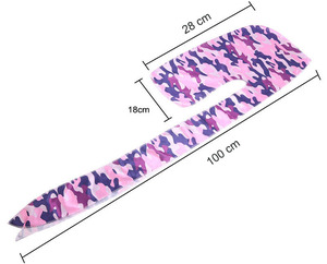 Bán Buôn Hip Hop Ngụy Trang Satin Lụa Durags Biểu Tượng Tùy Chỉnh Headbands Người Đàn Ông Dài Đuôi Sóng Dân Tộc Bandanas Purecraft - Product Image 4