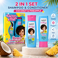 Set de Champú y Acondicionador 2 en 1 de Coco, Control de Grasa, Anti-Frizz, Suavizante para el Cabello, Venta al Por Mayor de Fábrica OEM
