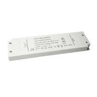 Alimentation électrique LED ultra-mince 240V 110V AC 60W 12V 24V DC avec homologation SAA, transformateur IP44 pour lampe de salle de bain