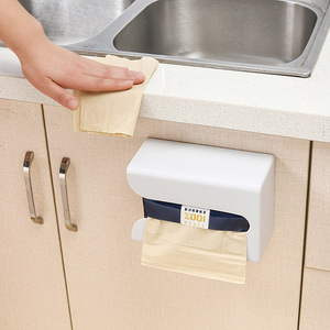 <b>Kitchen</b> <b>Paper</b> Holder Wall Mount Rectangular Plastic No Drilling Required Minimalist Design Simple Style - Product Image 4