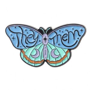 Wholesale Hot Sale Custom Creative Cartoon Butterfly Alloy Insect Soft Badges Brooch Soft Enamel <b>Pins</b> - Product Image 2