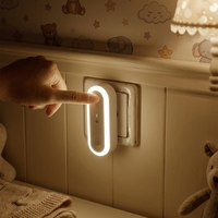 Luz Nocturna LED Mini Enchufable con Sensor de Control, Regulable, Ignífuga, con 30,000 Horas de Duración, para Dormitorio, Superventas