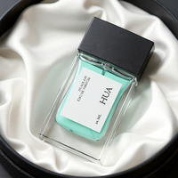Botella de Perfume de Vidrio Minimalista de Lujo al por Mayor, Personalizada, de 30 ml y 50 ml, con Tapa de Madera, Logotipo Personalizado OEM Disponible