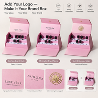 Boîte cadeau magnétique trapézoïdale personnalisée avec logo imprimé, design créatif, avec poignée, pour emballage cosmétique et beauté, vente en gros