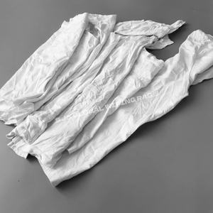 Trapos de limpieza de algodón 100% blancos de 10 kg, tipo camiseta, para mecánicos - Product Image 1