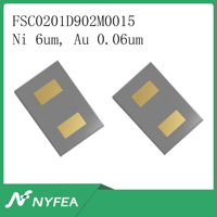 Condensateur en silicium NYFEA FSC0201D902M0015 9nF/0201M/BV 15V 0.62x0.32x0.10mm Horizontal Double Patinage Sans Plomb Soudure à Reflux SONET