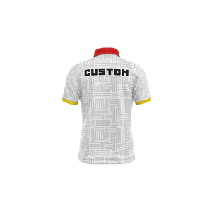 Polo personnalisé en gros avec logo, unisexe, 100 % polyester, impression par sublimation, respirant, vêtements de travail d'entreprise, polo de sport - Product Image 3