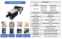 Impresora DTF de cama plana con cabezal Epson XP600 A3 y agitador de polvo para película PET de 30 cm, ideal para camisetas - ¡Oferta de almacén!