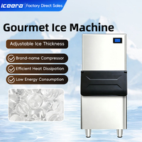 Machine à glace automatique haut de gamme avec compresseur, écologique, pour usage commercial, glace en forme de chapeau haut de forme, en sachets