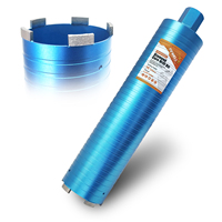 Foret diamanté à segment Arix soudé au laser, longueur 102 mm, filetage 450 mm 1-1/4UNC, pour la découpe humide de béton armé