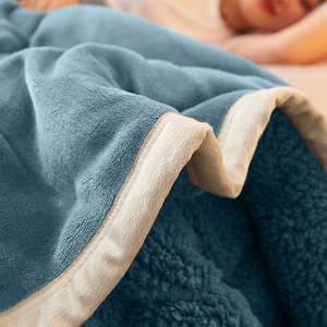 Couverture en polaire bleu lac douillette, couette douce et chaude pour lit, canapé, salon, chambre à coucher, décoration - Product Image 4
