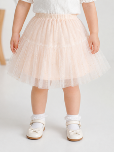 Elegante Falda de Tul con Capas Brillantes para Niñas, con Cintura Elástica, para Fiestas - Product Image 3