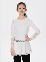 LA CICOGNA Robe de Danse Classique en Dentelle à Double Jupe, Qualité Compétition, pour Enfants et Femmes, Personnalisable, Quatre Saisons, en Polyester