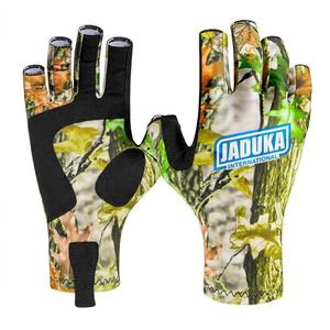 Gants de pêche sans doigts camouflage de qualité supérieure, respirants, pour sports de plein air, avec logo personnalisé - Product Image 1