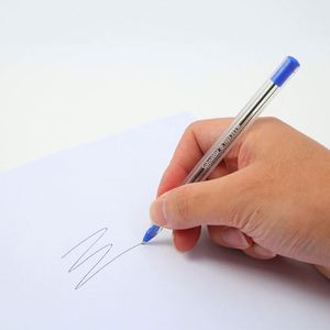 Bolígrafo de Plástico Promocional Barato al por Mayor, Cuerpo Transparente, Ancho de Escritura de 1.0 mm, Impresión Digital, Logotipo Personalizado, Rojo/Azul/Negro - Product Image 2