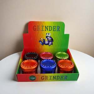 เครื่องบดสมุนไพรแบบใหม่ ปี 2024 ขนาด 63 มม. อุปกรณ์สูบบุหรี่ บดสมุนไพร บดยาสูบ  โลโก้สั่งทำได้  วัสดุอะลูมิเนียม - Product Image 6