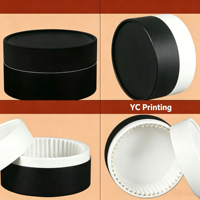 Boîte cylindrique en carton blanc de qualité alimentaire de luxe pour dessert au cheesecake brûlé à la basque et emballage personnalisé de gâteaux en tube pour boulangerie