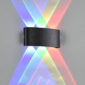 Lampada <span class=keywords><strong>da</strong></span> <span class=keywords><strong>parete</strong></span> RGB su e giù per luminescenza esterna per interni <span class=keywords><strong>applique</strong></span> a led a <span class=keywords><strong>doppia</strong></span> testa europea minimalista moderna - Product Image 3