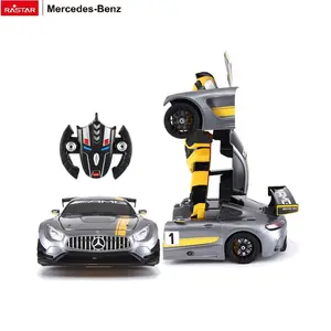 Rastar çocuklar oyuncaklar hediye 2 in 1 uzaktan kumanda araç seti bir anahtar dönüşümü radyo kontrol elektrikli robot rc araba