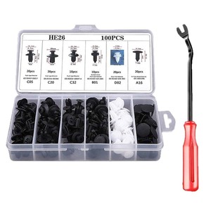Clips universels pour voiture Yilai Auto Parts, attaches en plastique pour garnitures, 100 pièces, pour remplacement et réparation - Product Image 3