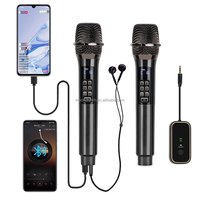 Soundkarten-Funkmikrofon, dynamisches Karaoke-Mikrofon, kabelloses Handmikrofon mit Bluetooth-Echo für Telefon, Lautsprecher, Gesang, Party