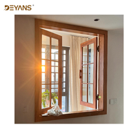Fenêtre Dyans à cadre en aluminium et bois insonorisée avec double vitrage trempé Low-E, certifiée Energy Star, design chinois
