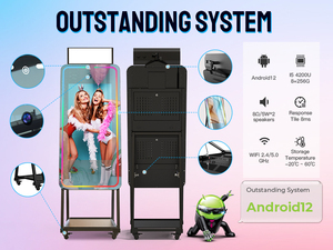 MWE 미국 재고 무료 배송 FHD 45인치 매직 미러 포토부스 32인치 LCD 디지털 터치 스크린 (파티 및 결혼식용 프린터 포함) - Product Image 5