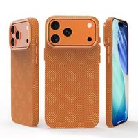 Coque de téléphone de luxe haut de gamme en fibre de carbone, texture PC, antichoc, pour iPhone 14, 15, 16, 17 Pro Max – Vente en gros