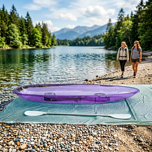 Kayak transparent WOLANG 3,36 m en PC violet pour <span class=keywords><strong>2</strong></span>-3 personnes, canoë coloré en cristal pour la pêche, vente en gros pour <span class=keywords><strong>les</strong></span> centres de villégiature - Product Image 5