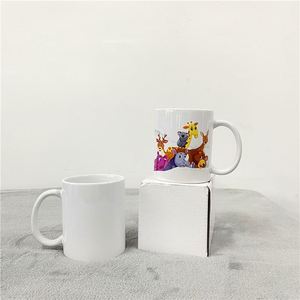 Tazas de Cerámica Sublimables con Asa de Gres para Agua, Chocolate, Leche, Té, 11 oz, con Caja de Cartón para Impresión DIY - Product Image 2