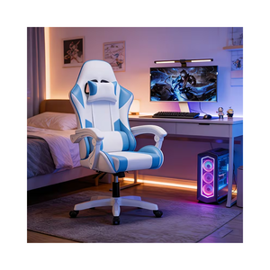 Chaise de jeu économique, chaise PC personnalisée, chaise de jeu respirante en cuir à dossier haut <span class=keywords><strong>pour</strong></span> les utilisateurs de cybercafé, fournie directement par l'usine - Product Image 6