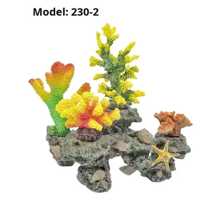 도매 다기능 인조 수지 산호 해양 수족관 장식 대형 다채로운 리프 스톤 - Product Image 6