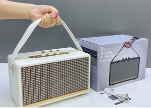 Altavoz <span class=keywords><strong>Bluetooth</strong></span> Inalámbrico Estéreo de Alta Potencia de 20 W, Estilo Retro Vintage de Madera Portátil, M17 OEM ODM, Venta al por Mayor - Product Image 2