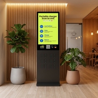 Station de partage d'écran 43 pouces avec batterie Li-Polymère 15W, borne de recharge à 48 emplacements pour cafés