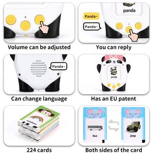 Zhorya 224 Tarjetas Flash de Panda para Repetir y Grabar Voz, Juego Educativo Interactivo Temprano para Niños, Máquina de Aprendizaje Infantil, Juguetes - Product Image 3