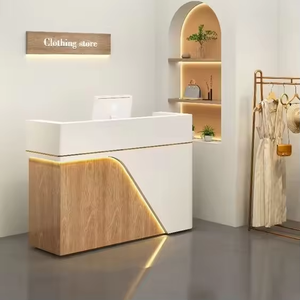 Table de réception commerciale et de caisse enregistreuse minimaliste contemporaine pour magasin d'entreprise Bar Boutique de vêtements Salon de beauté - Product Image 6