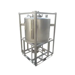 Serbatoio in acciaio inossidabile per la conservazione del calore liquido chimico serbatoio contenitore in metallo IBC 1000L